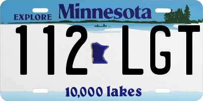 MN license plate 112LGT