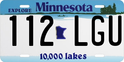 MN license plate 112LGU