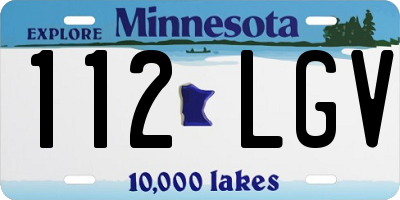 MN license plate 112LGV