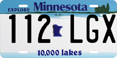 MN license plate 112LGX