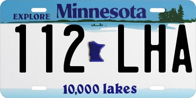 MN license plate 112LHA
