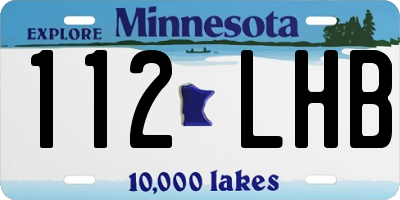 MN license plate 112LHB