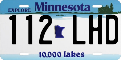 MN license plate 112LHD