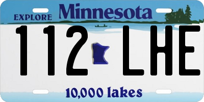 MN license plate 112LHE