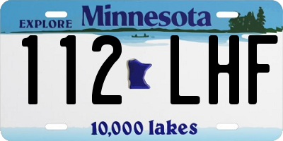 MN license plate 112LHF