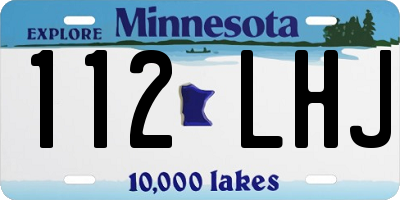 MN license plate 112LHJ
