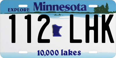 MN license plate 112LHK