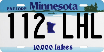 MN license plate 112LHL