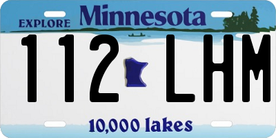 MN license plate 112LHM