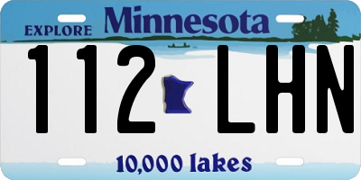 MN license plate 112LHN