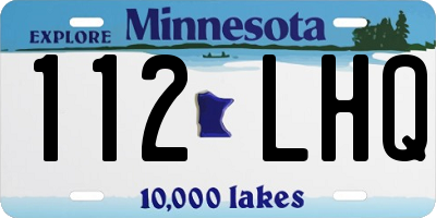 MN license plate 112LHQ