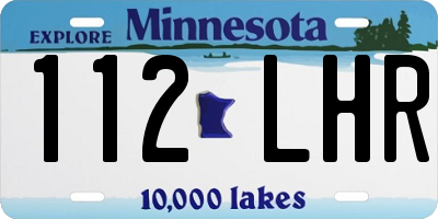 MN license plate 112LHR