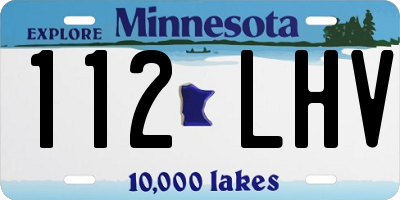 MN license plate 112LHV