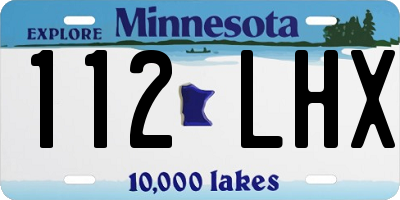 MN license plate 112LHX