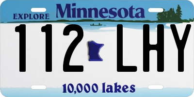 MN license plate 112LHY
