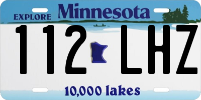 MN license plate 112LHZ