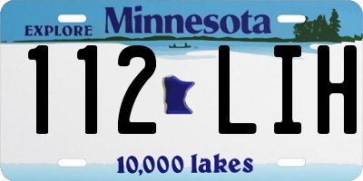 MN license plate 112LIH