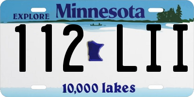 MN license plate 112LII