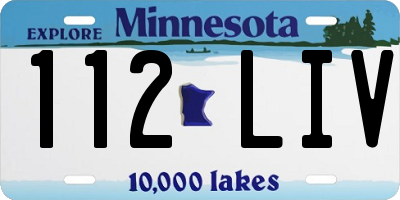 MN license plate 112LIV