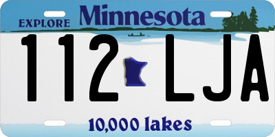 MN license plate 112LJA