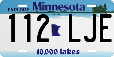 MN license plate 112LJE