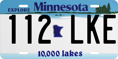 MN license plate 112LKE