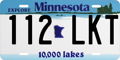 MN license plate 112LKT