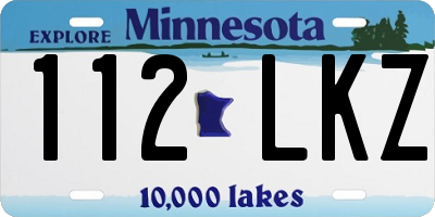 MN license plate 112LKZ