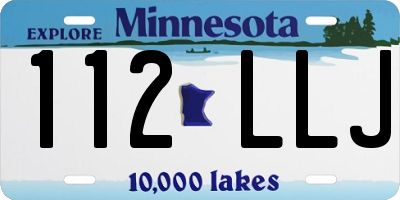 MN license plate 112LLJ