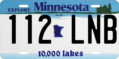 MN license plate 112LNB