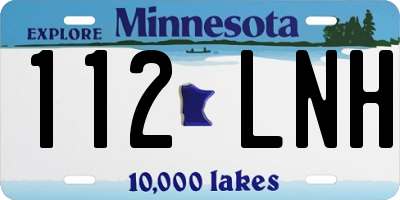 MN license plate 112LNH