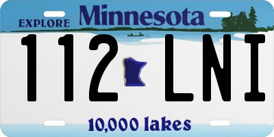 MN license plate 112LNI