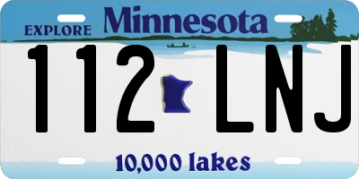 MN license plate 112LNJ