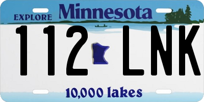 MN license plate 112LNK