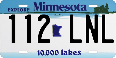 MN license plate 112LNL