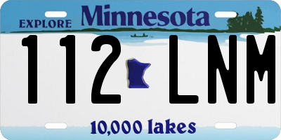 MN license plate 112LNM