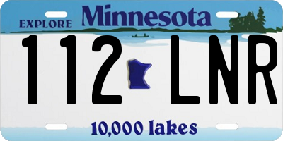 MN license plate 112LNR