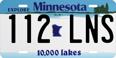 MN license plate 112LNS