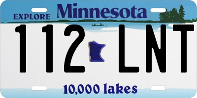 MN license plate 112LNT