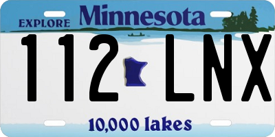 MN license plate 112LNX