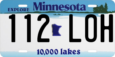 MN license plate 112LOH