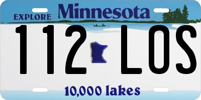 MN license plate 112LOS