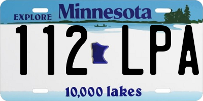 MN license plate 112LPA