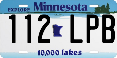 MN license plate 112LPB