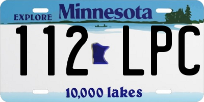 MN license plate 112LPC