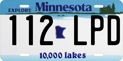 MN license plate 112LPD