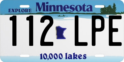 MN license plate 112LPE