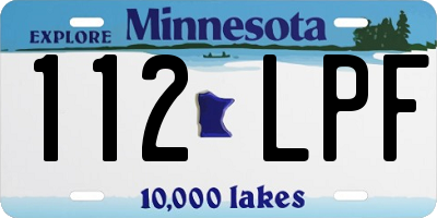 MN license plate 112LPF