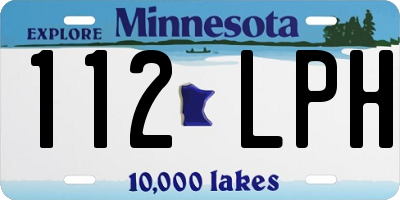 MN license plate 112LPH