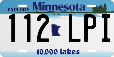 MN license plate 112LPI